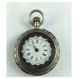 .800 fine silver French pocket watch not running