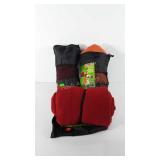 Three Coleman fleece sleeping bags