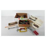 Tools, includes c clamp, paint stick, collapsible