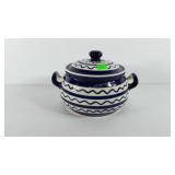 Pottery, covered pot handmade in Poland