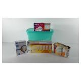 Rubbermaid clever storage tote full of light