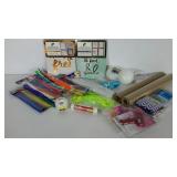 Group of craft supplies, includes pipe cleaners,