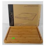 Pampered chef bamboo cutting board with box, 14"