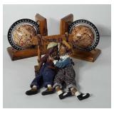 Home decor, includes globe bookends and Daddy