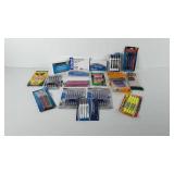 Office supplies, all new in packages, includes