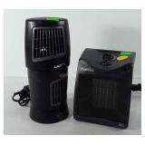 Laskp and Holmes fan and heater, both work, 8"