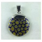 Sterling silver Murano glass pendant