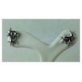 Sterling silver star stud earrings