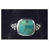 Size 9 Sterling silver turquoise ring