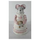 Mouse cookie jar, has chip on rim of jar, 13"