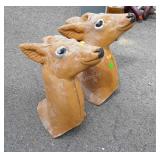 Two Styrofoam Deer Head Mount Bases