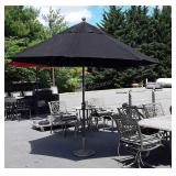 Outdoor Umbrella 9ft black fabric with Umbrella