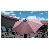 Mainstay 8 foot Red Fabric Outdoor Umbrella , t