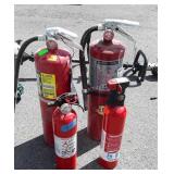 Four fire extinguishers Cellar code P