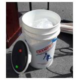 Champion sports equipment bucket filled with