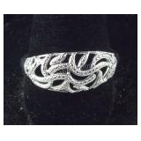Size 11 Sterling diamond accent band ring