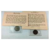 1883 liberty v nickel and a 1909 Lincoln cent