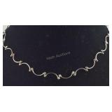 "S" Link Silver Choker Necklace 6 grams Sterling