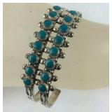 Southwestern Turquoise Cuff Bracelet 17.1 grams