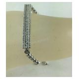 CZ Slide Bracelet 6.6 grams Sterling Silver, size