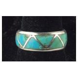 Turquoise Infinity Band Ring (Missing 1inlay)