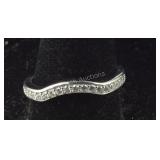CZ Band 3.1 grams Sterling Silver, size 10