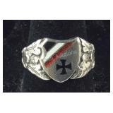 Templar style cross ring 5.1 grams Sterling Silver