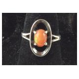 Man-Made Opal Ring 1.7 grams Sterling Silver,