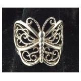 Butterfly Ring 3.8 grams Sterling Silver, size