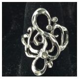 Vintage Ornate Silver Ring 3.2 grams Sterling