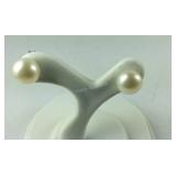Genuine Pearl Stud Earrings 1.3 grams Sterling