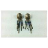 Southwestern Concho Style Dangle Earrings