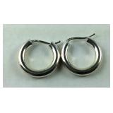 Hinged Hoop Earrings 2.5 grams Sterling Silver
