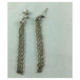 3-Strand Tassel Stud Earrings 3.1 grams Sterling