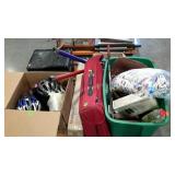 Skid lot: Luggage, bike helmets, printer, modem,