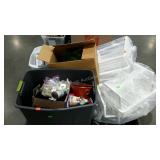 Skid lot: Plastic bins, seasonal items, outlet