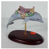 Lenox 2010 carousel dolphin statue,  stands 7"