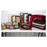 Tote of Frames. Various sizes. A few are missing