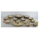 Franciscan earthenware dishes, desert rose,