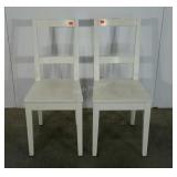Two painted chairs, 18" to seat