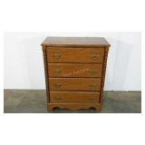 Four drawer laminate dresser, wear as shown,