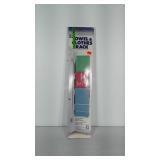 Behind door, towel and clothing rack. Still in