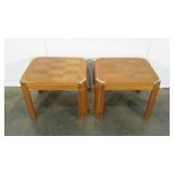 Matching end tables, gold accents,checker board