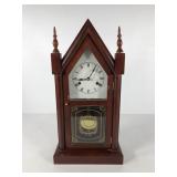 Church case clock, made in China, has key,