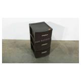 Sterilte 3 drawer storage with basket weave