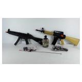 Two electric airsoft 6mm BB guns with chargers