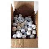 150 practice golfballs, all used, in box,