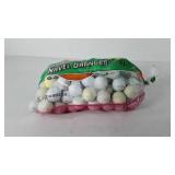 120 practice golf balls in bag, all used,