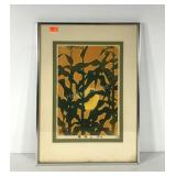 Shiro Kasamatsu woodblock print, signed and