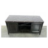 TV stand, marble-look top, 20 x 50 x 25
